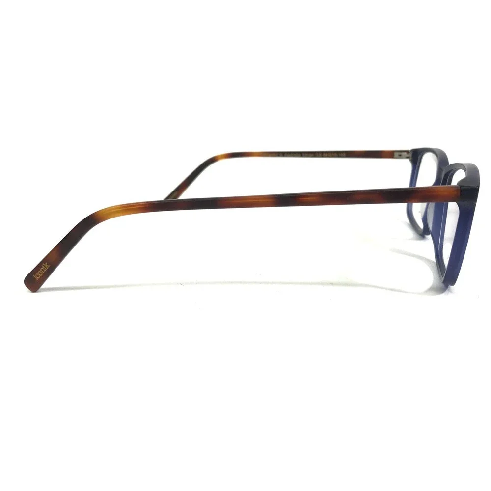 Iconik Eyeglasses Frames Ethan C3 Blue Tortoise Square Full Rim 54-15-140